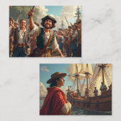 プロファイルカード – Columbus Dayお祝い 名刺 (正面/裏面)