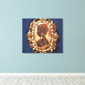 プロファイルヘッドを持つカメラ キャンバスプリント (インサイチュ (ウッドフロア))