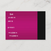 プロファイル個人名カードブライトピンクバタフライ 名刺 (裏面)