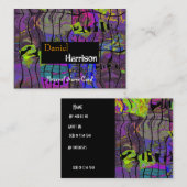 プロファイル個人名カード都市グランジ抽象芸術 コーリングカード (正面/裏面)