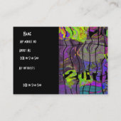 プロファイル個人名カード都市グランジ抽象芸術 コーリングカード (裏面)