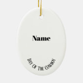 プロファイル内のカウボーイの黒いシルエットオーナメント セラミックオーナメント (裏面)