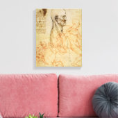 プロファイル内の男性の胴体、Prの頭の二乗 キャンバスプリント (インサイチュ (リビング))