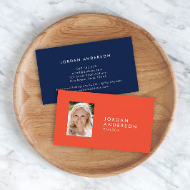 プロファイル写真シンプルのミニマル編集可能カラー 名刺