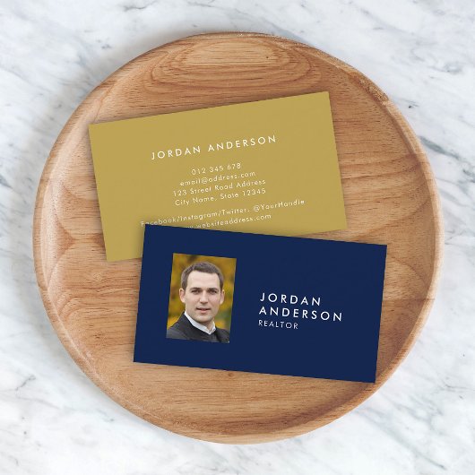 プロファイル写真シンプルのミニマル編集可能カラー 名刺