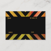 プロファイル名刺レトロブラックカラフルストライプ 名刺 (裏面)