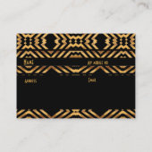 プロファイル名刺レトロブラック金ゴールドエキゾチック 名刺 (裏面)