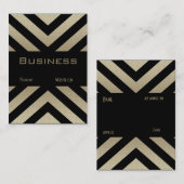 プロファイル名刺レトロプーターブラックストライプ 名刺 (正面/裏面)