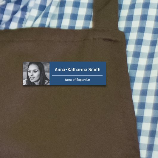 プロファエレガントイル画像の専門技術ブルーホワイト 名札