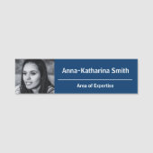 プロファエレガントイル画像の専門技術ブルーホワイト 名札 (正面)