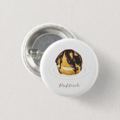 プロフィテロールの水色 缶バッジ (正面&裏面)