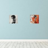 プロフィル芸術的の女性を示す表現 (ウッドフロア)