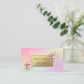 プロフィーエレガントジカルホログラフィ、花 名刺 (スタンド正面)