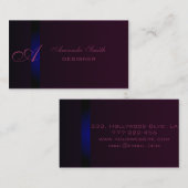 プロフィーエレガントルの単純ベルベットのモノグラム 名刺 (正面/裏面)