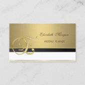 プロフィーモダンショナルラグジュアリエレガントーゴールデンモノグラム 名刺 (正面)