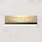 プロフィーモダンショナルラグジュアリエレガントーゴールデン スキニー名刺 (裏面)