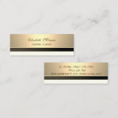 プロフィーモダンショナルラグジュアリエレガントーゴールデン スキニー名刺 (正面/裏面)