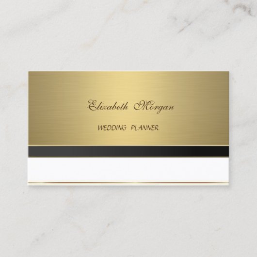 プロフィーモダンショナルラグジュアリエレガントーゴールデン 名刺 (正面)