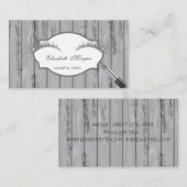 プロフィーモダンショナル、ラッシュ、口紅、木目の質感 名刺 (正面/裏面)