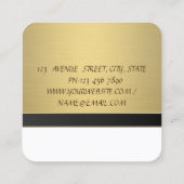 プロフィーモダンルグレエレガントジュアリーゴールデンドレス スクエア名刺 (裏面)
