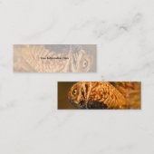 プロフィールかフクロウを掘り進む名刺 スキニー名刺 (正面/裏面)