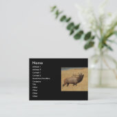 プロフィールか名刺、オオシカ 名刺 (スタンド正面)