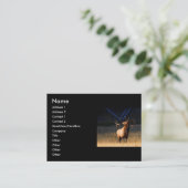 プロフィールか名刺、オオシカ 名刺 (スタンド正面)