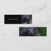 プロフィールか名刺、ツキノワグマ スキニー名刺 (正面/裏面)
