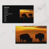 プロフィールか名刺、バイソン 名刺 (正面/裏面)