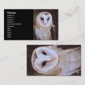 プロフィールか名刺、フクロウ 名刺 (正面/裏面)