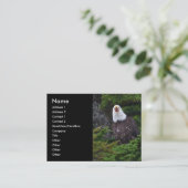 プロフィールか名刺、ワシ 名刺 (スタンド正面)