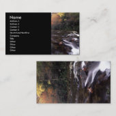 プロフィールか名刺、景色及び滝 名刺 (正面/裏面)