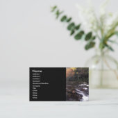 プロフィールか名刺、景色及び滝 名刺 (スタンド正面)