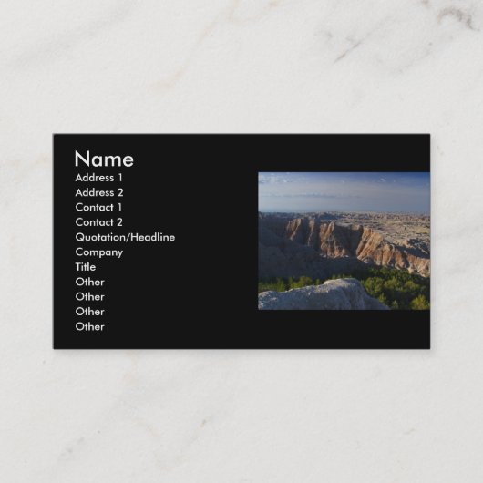 プロフィールか名刺、景色 名刺 (正面)