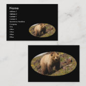 プロフィールか名刺、灰色グマ 名刺 (正面/裏面)