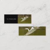 プロフィールか名刺、白鷺 スキニー名刺 (正面/裏面)