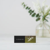 プロフィールか名刺、白鷺 スキニー名刺 (スタンド正面)