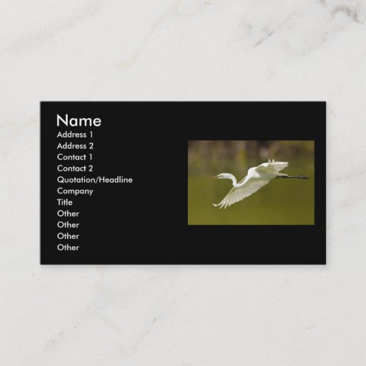 プロフィールか名刺、白鷺 名刺 (正面)