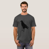 プロフィールに佇む漆黒のワタリガラス Tシャツ (正面フル)