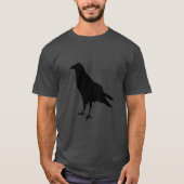 プロフィールに佇む漆黒のワタリガラス Tシャツ (正面)