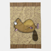 プロフィールのビーバー キッチンタオル (縦)