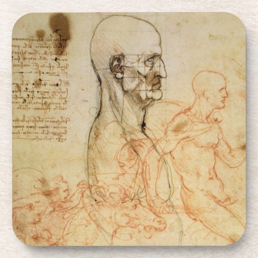 プロフィールの人、Prのために平方される頭部の胴 コースター (正面)