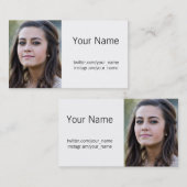 プロフィールの写真の名刺 コーリングカード (正面/裏面)