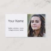 プロフィールの写真の名刺 コーリングカード (裏面)