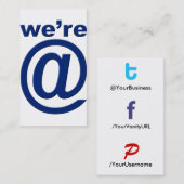 プロフィールの名刺のtfP 2.0のWer@bの社会的なtfPbak 名刺 (正面/裏面)