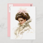 プロフィールの女性 ポストカード (正面/裏面)