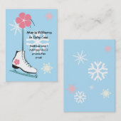 プロフィールカードはアイススケートします 名刺 (正面/裏面)