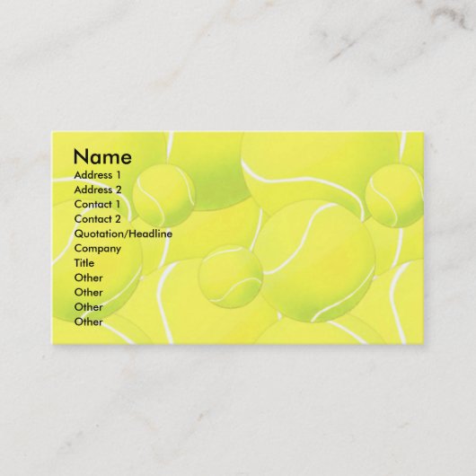 プロフィールカードテンプレート-テニス 名刺 (正面)