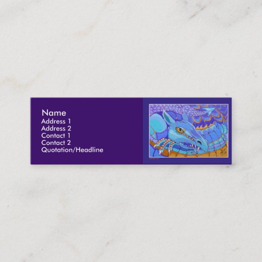 プロフィールカードテンプレート-ドラゴン スキニー名刺 (正面)