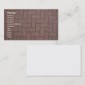 プロフィールカードテンプレート-煉瓦ペーバーの質 名刺 (正面/裏面)